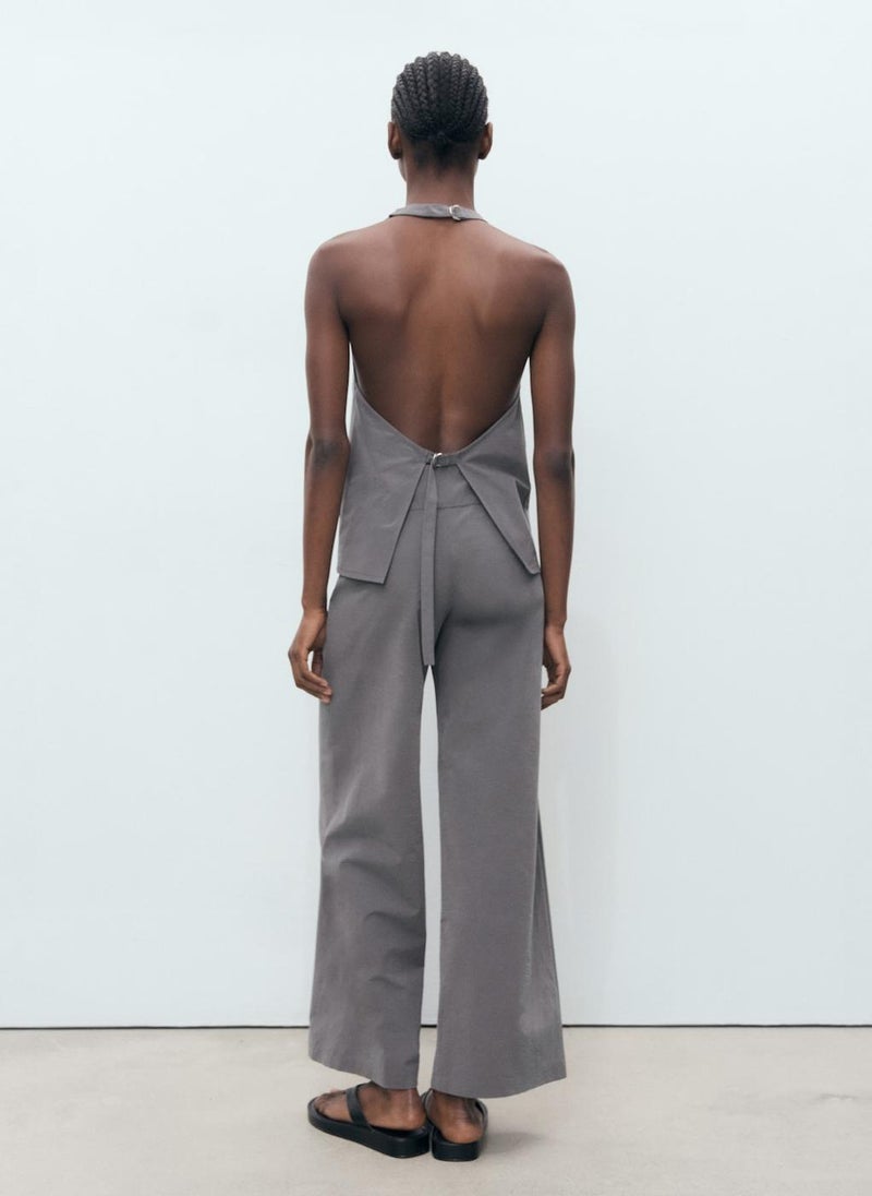 Straight Trousers With Fine Belt