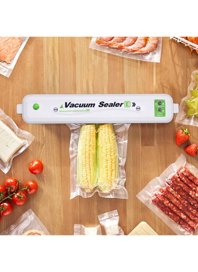 Automatic Food Vacuum Sealer Machine – Air Sealing System for Food Preservation, Dry & Moist Modes, Built-in Cutter – Vacuum Packing System for Meat, Veggies, & Leftovers