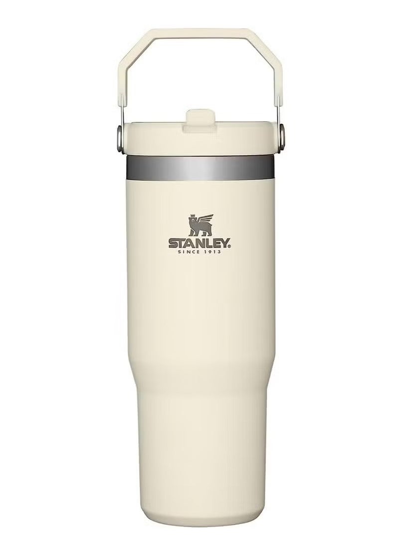 Stanley IceFlow Stainless Steel Tumbler - Vacuum Insulated Water Bottle for Home, Office or Car Reusable Cup with Straw Leak Resistant Flip Cold 30oz (Cream)