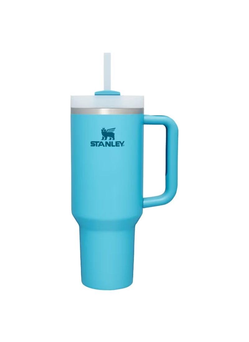 Stanley Quencher H2.0 Flowstate Stainless Steel Vacuum Insulated Tumbler with Lid and Straw for Water, Iced Tea or Coffee, Smoothie and More, (Pool Blue) - 40oz