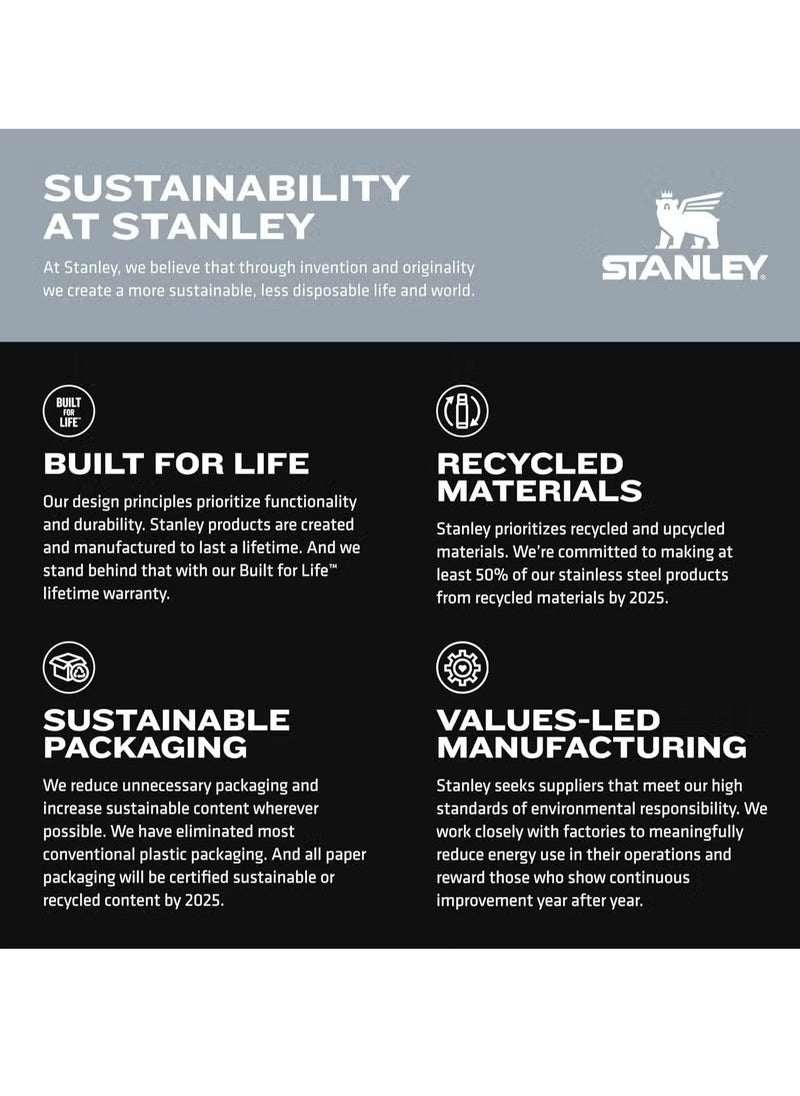 Stanley Stainless Steel Tumbler - Vacuum Insulated Water Bottle for Home, Office or Car Reusable Cup with Straw Leak Resistant Flip Cold for 12 Hours or Iced for 2 Days, 30oz