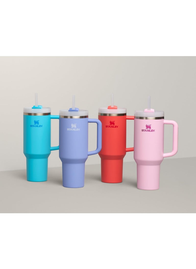Stanley Quencher H2.0 Flowstate Stainless Steel Vacuum Insulated Tumbler with Lid and Straw for Water, Iced Tea or Coffee, Smoothie and More, (Pool Blue) - 40oz