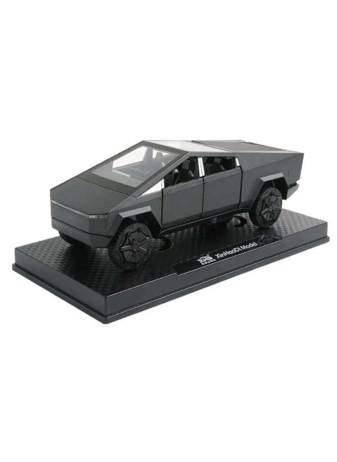 1 Pc Diecast Tesla Cybertruck Model Toy Car – Alloy Pull Back Action Vehicle with Opening Doors (Color May Vary)