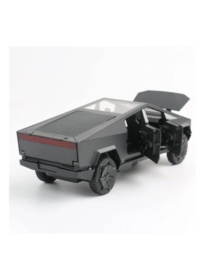 1 Pc Diecast Tesla Cybertruck Model Toy Car – Alloy Pull Back Action Vehicle with Opening Doors (Color May Vary)