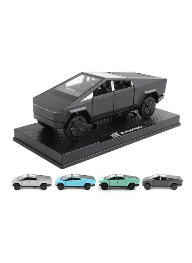 1 Pc Diecast Tesla Cybertruck Model Toy Car – Alloy Pull Back Action Vehicle with Opening Doors (Color May Vary)