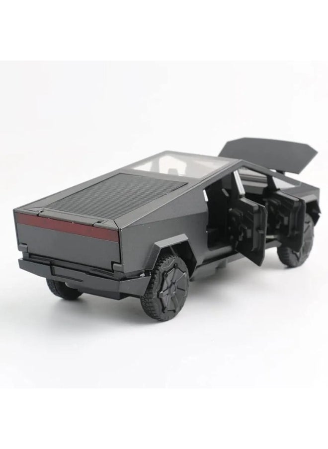 1 Pc Diecast Tesla Cybertruck Model Toy Car – Alloy Pull Back Action Vehicle with Opening Doors (Color May Vary)