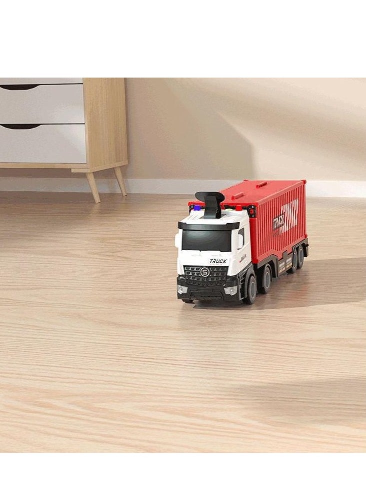 Race Car Track Toy Truck Toy with Slots & Foldable Race Transport Car with Music And Light Carrier Toy for Toddlers Cars Toy Set with 1 Truck And 8 Race Cars Vehicles Toy Set for 3+ Kids Boys Girls