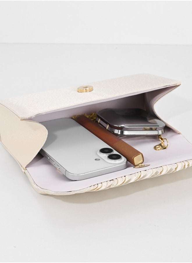 Gold solid colour high end evening bag, European and American style dress handbag, shoulder bag, capable for Cellphone and Cosmetics