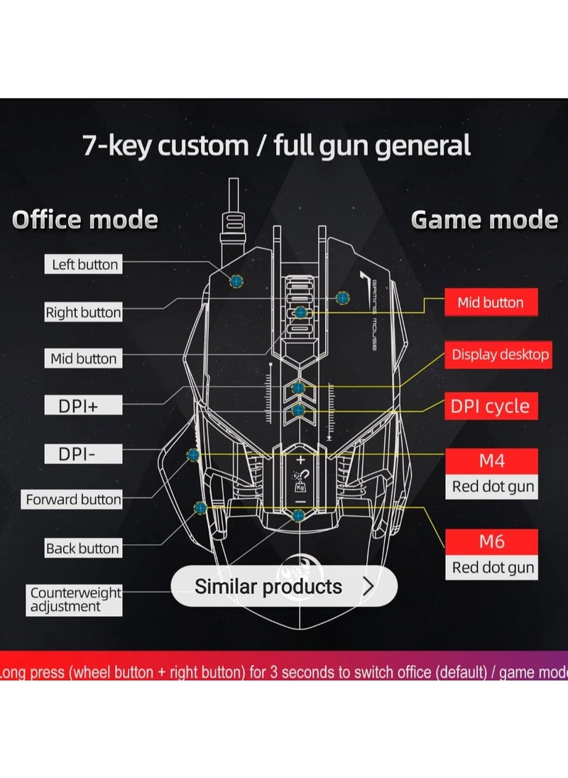 Machine Man MK300 – The Ultimate Mechanical Gaming Mouse for Hardcore Gamers