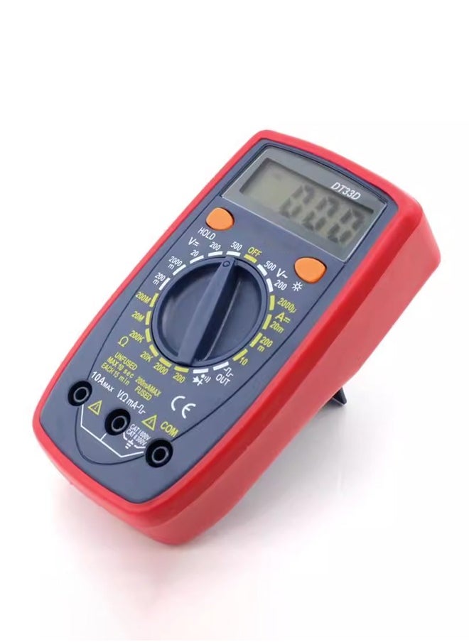 Digital Multimeter DT33D | Blue Backlight, With Square Wave Signal Output | AC/DC Voltage, Current, Resistance Measurement | 9V Battery