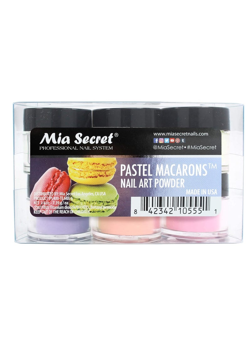 Mia Secret Pastel Macarons Nail Art Powder 6 pc Set