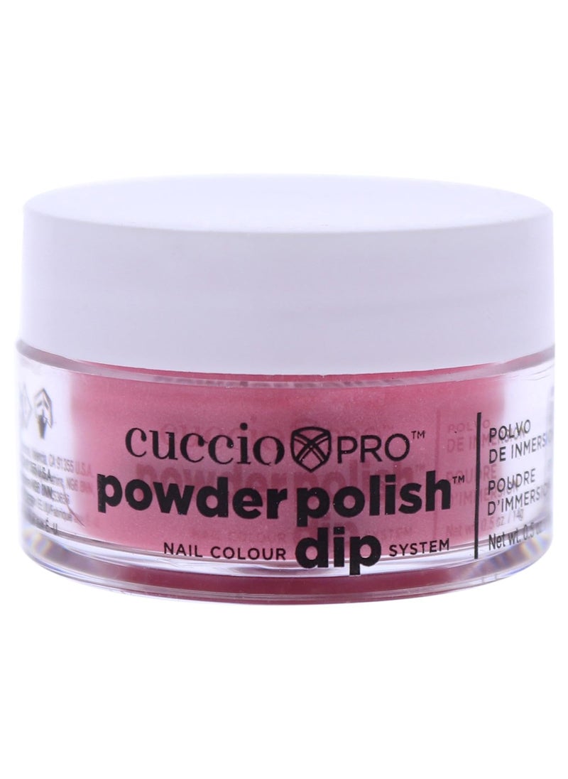 Cuccio Colour Powder Nail Polish - Lacquer For Manicure And Pedicure - Highly Pigmented Powder That Is Finely Milled - Durable Finish With A Flawless Rich Color - Rose W/ Rainbow Mica - 0.5 Oz