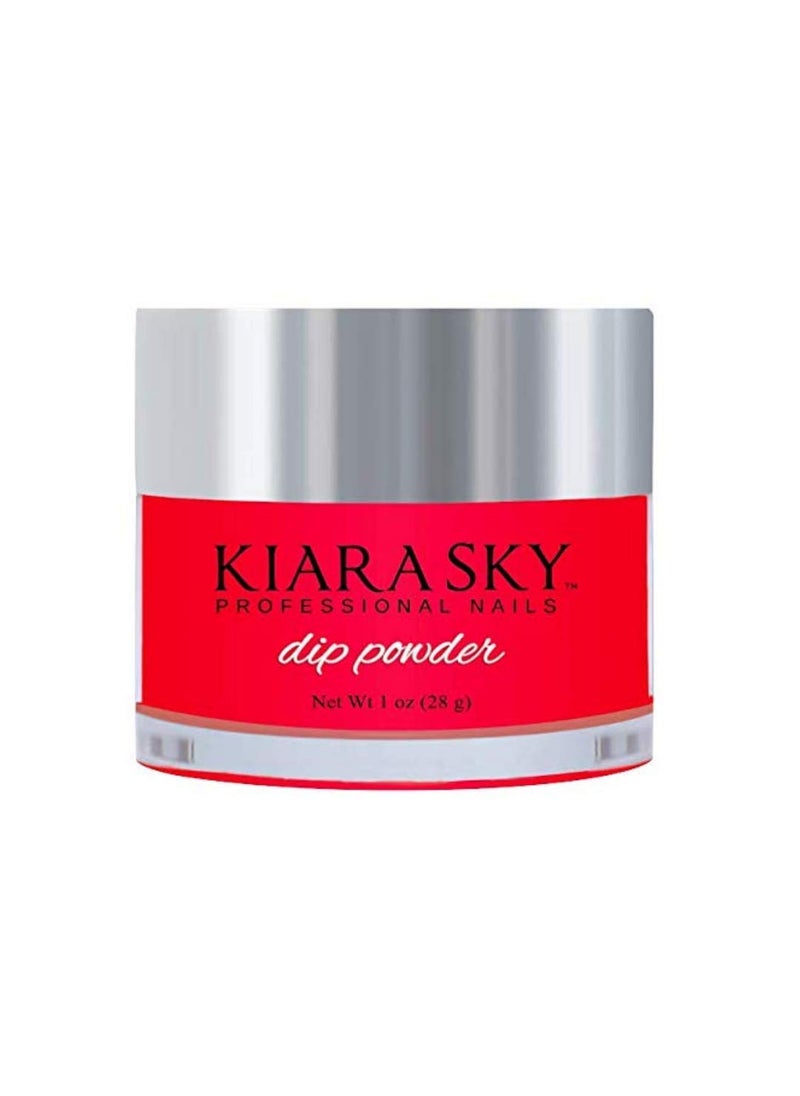 Kiara Sky Nail Dipping Powder - Professional Dip Powder Glow for Nail Art - Perfect Manicure Dip Powder for Nails - Long-Lasting Nail Powder - Glow Dip Powder Collection 1 Oz, RED HOT GLO
