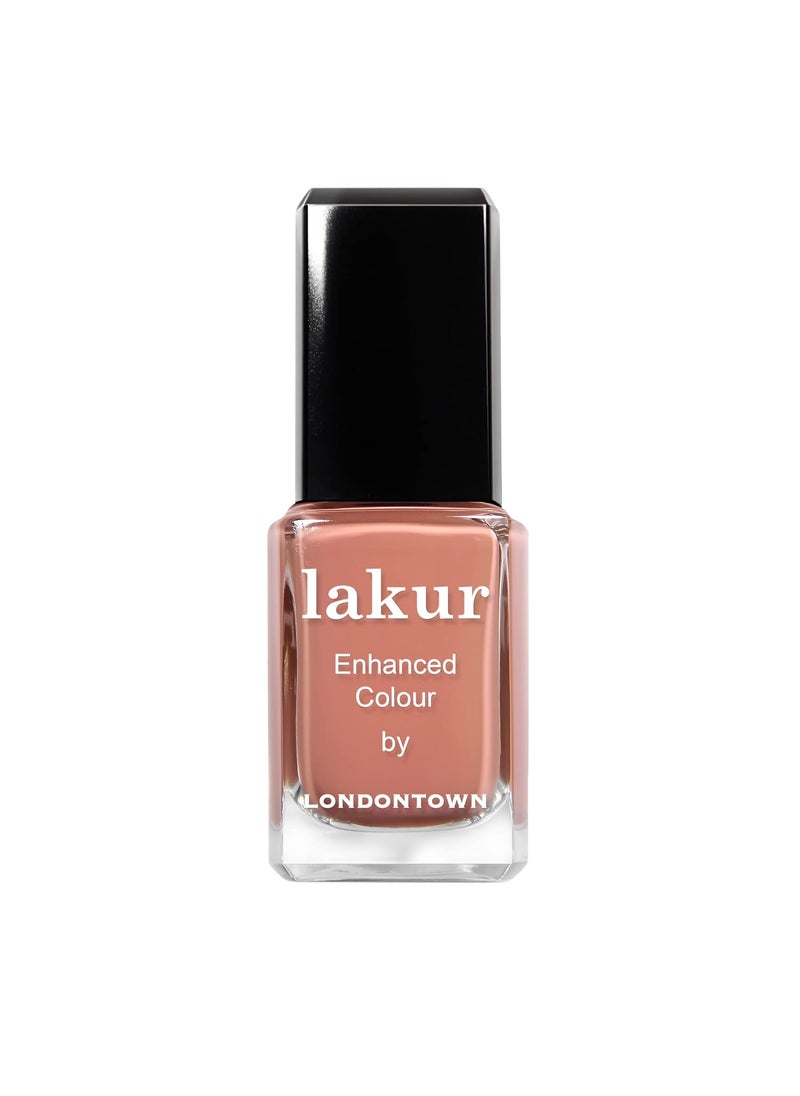 LONDONTOWN lakur Nail Polish - Chip-Resistant, Non-Toxic, Conditions & Hydrates Nails | Nude Brown, .40 fl oz