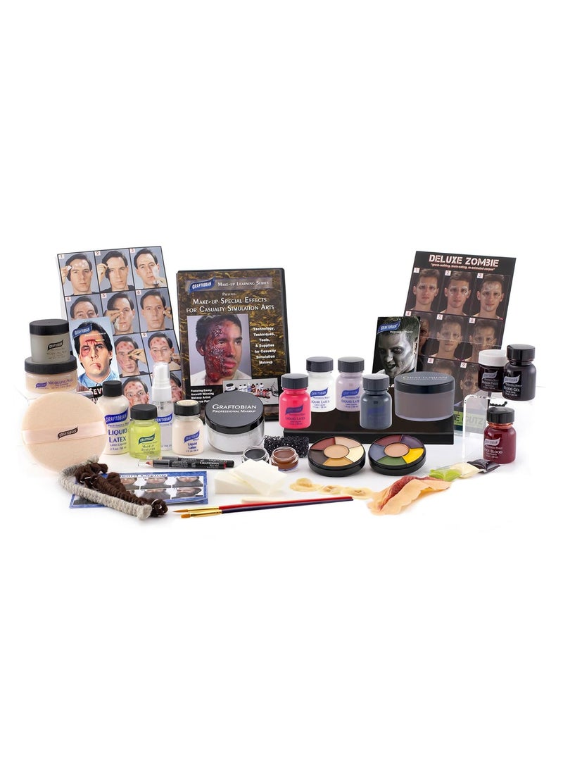 Graftobian Special FX Trauma Pro SFX Makeup Kit - Professional Cosmetics Collection for Halloween, Cosplay, and Movie, Easy-to-use Set for Beginners, Complete Special Effects Kit
