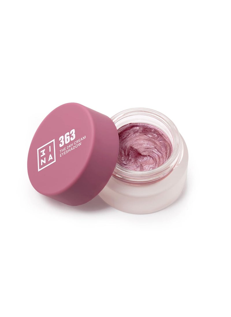 3INA MAKEUP - The 24H Cream Eyeshadow 363 - Pink Eyeshadow with Creamy Texture - Matte Shimmer and Glitter Eyeshadow Finish - Waterproof Cream Eyeshadow - Vegan - Cruelty Free