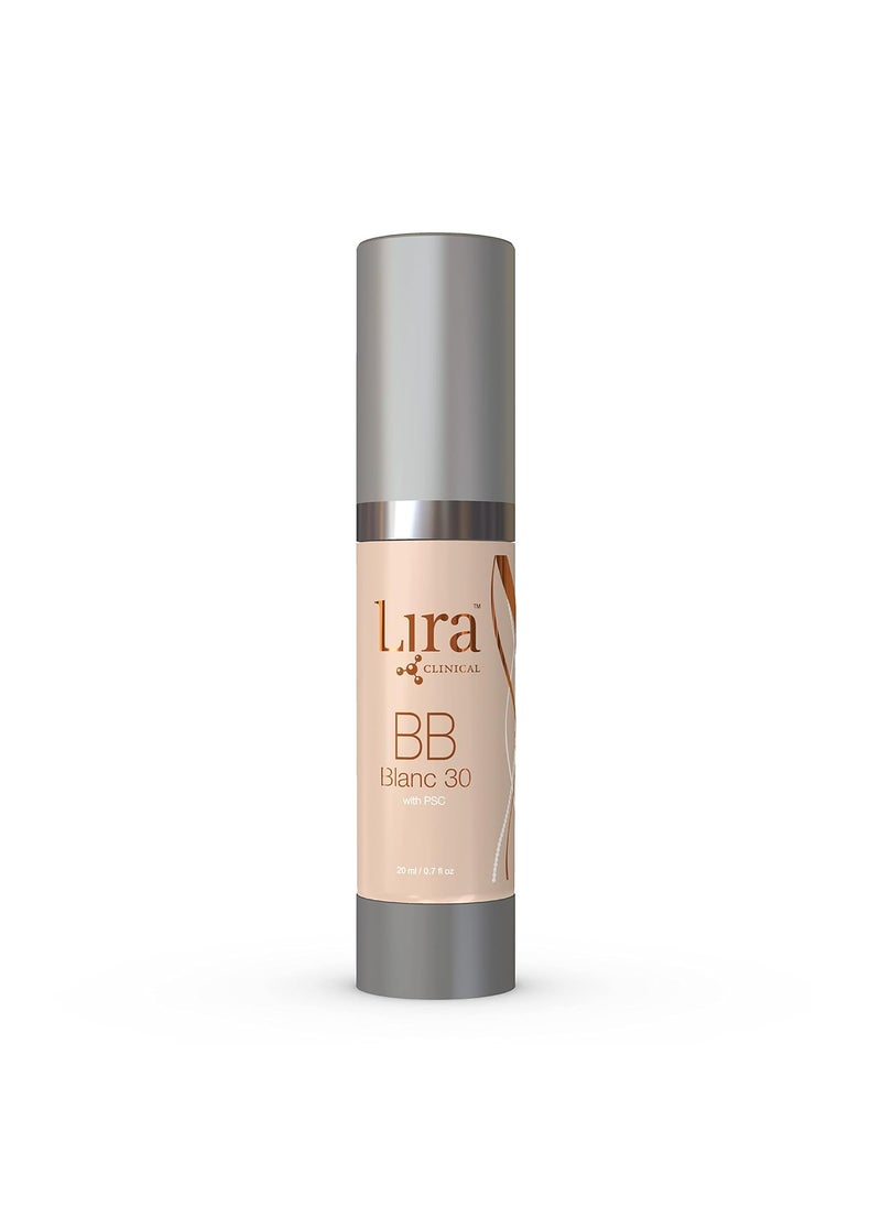 Lira Clinical BB Cream - SPF 30 Tinted BB Cream with PSC & Vitamins - Full Coverage - 0.7 fl oz. (Blanc 30)