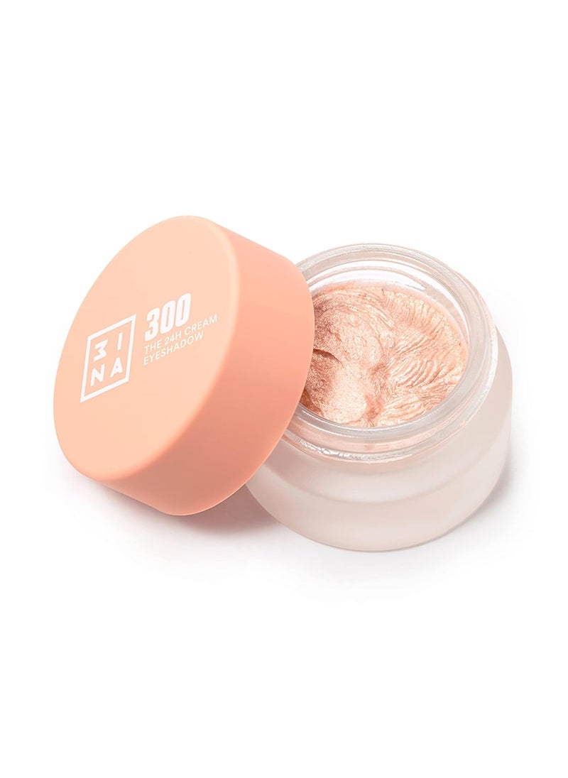 3INA MAKEUP - The 24h Cream Eyeshadow 300 - Pink Nude Eyeshadow with Creamy Texture - Matte Shimmer and Glitter Eyeshadow Finish - Waterproof Cream Eyeshadow - Vegan - Cruelty Free