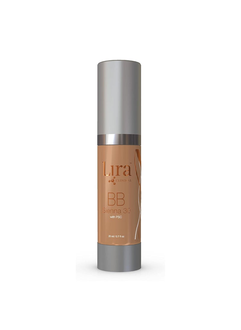Lira Clinical BB - SPF 30 Tinted BB Cream with PSC & Vitamins - Full coverage - 0.7 fl oz. (BB Sienna 30)