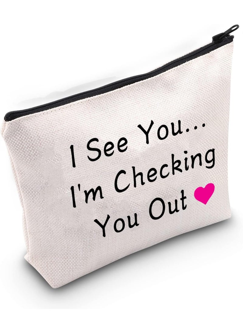 LEVLO Eurovision Song Contest The Story of Fire Saga Jewelry I See You I'm Checking You Out Cosmetic Bags Movie Quote Bags (Checking You Out)