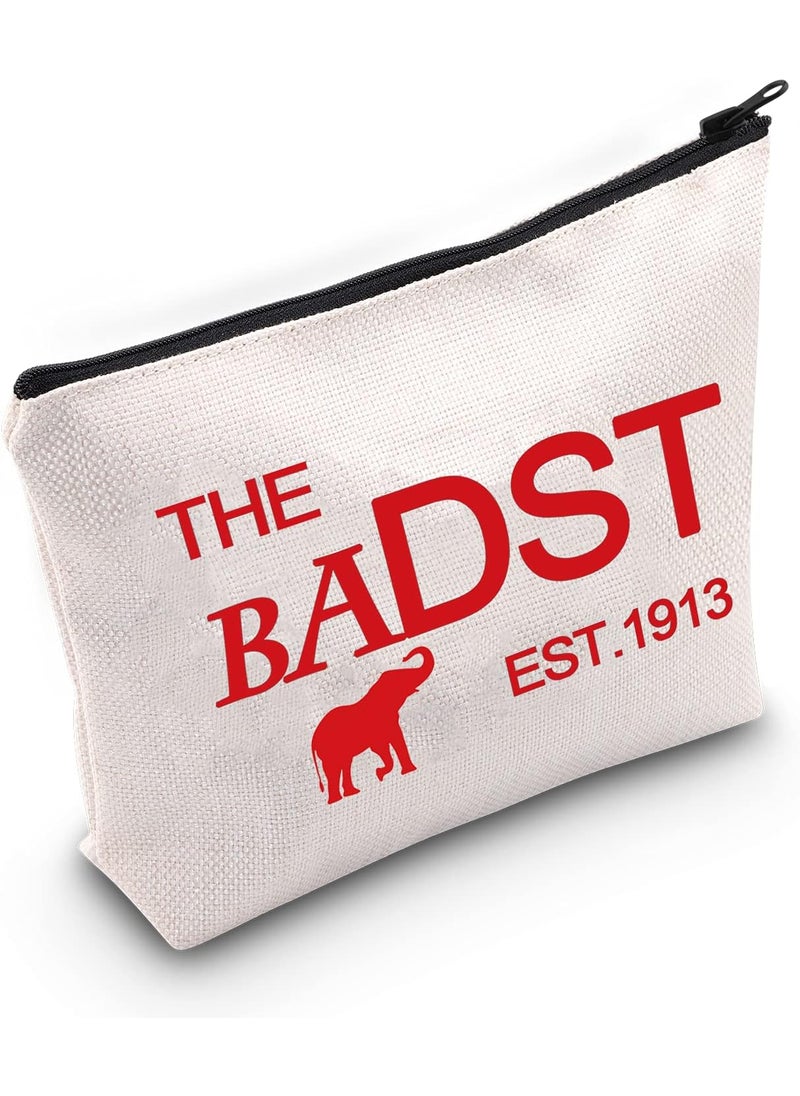 LEVLO Sisters Sorority Makeup Bags THE BADST EST.1913 Elephant Makeup Bags Sorority Sister Gift Birthday Makeup Bags (THE BADST EST.1913)