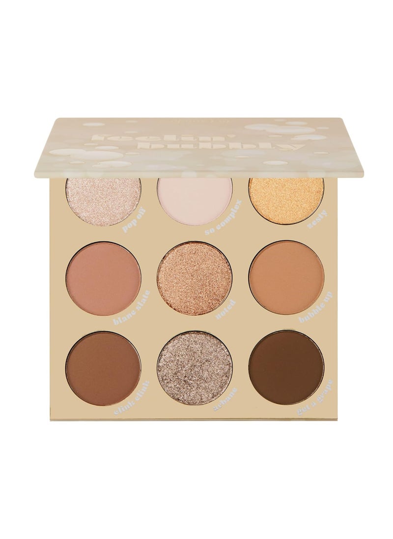 ColourPop Feelin' Bubbly Shadow Palette - Brown & Gold Palette with Metallic and Matte Finishes - High-Pigment Makeup with a Long-Wearing Formula (0.3 oz)