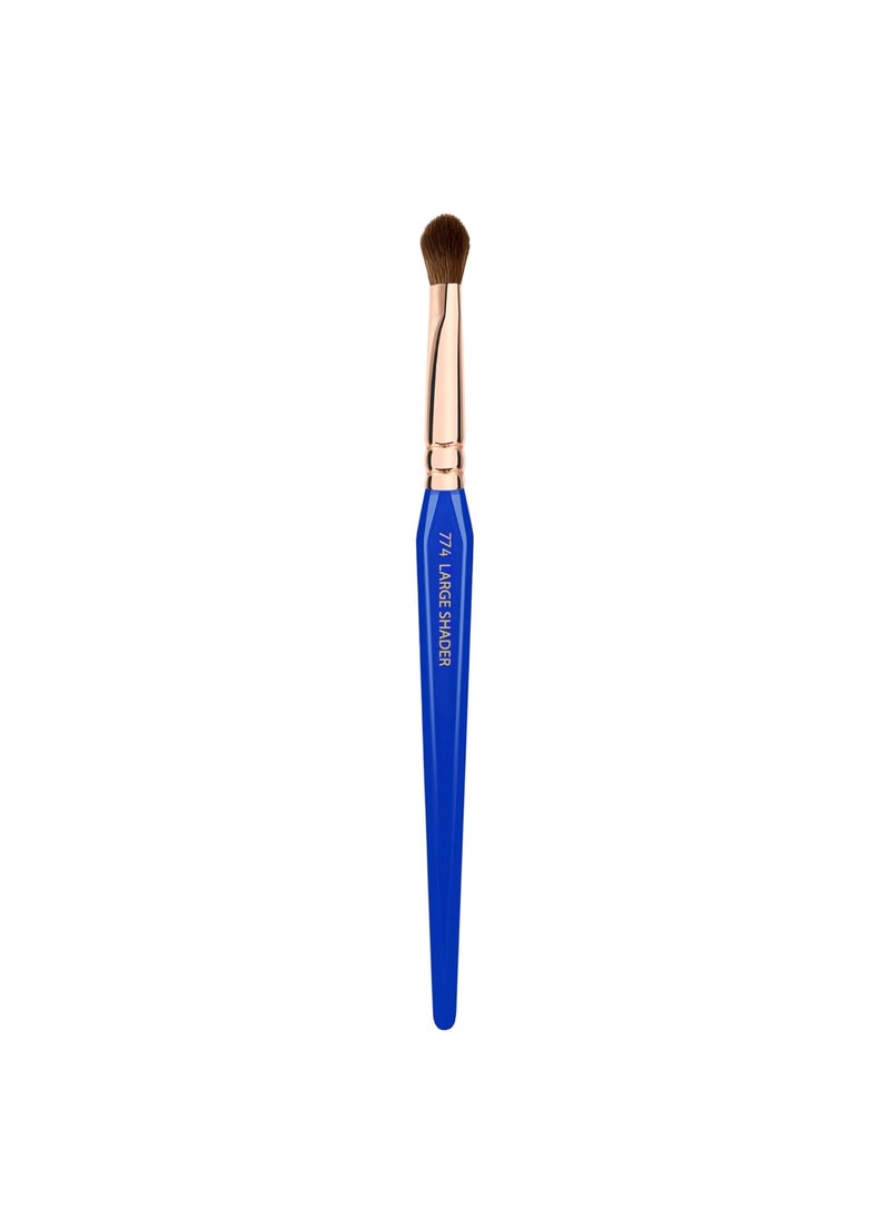 Bdellium Tools Professional Makeup Brush - Golden Triangle 774 Large Shader - With All Vegan and Soft Synthetic Fibers, For Applying & Blending Eyeshadow (Blue, 1pc)
