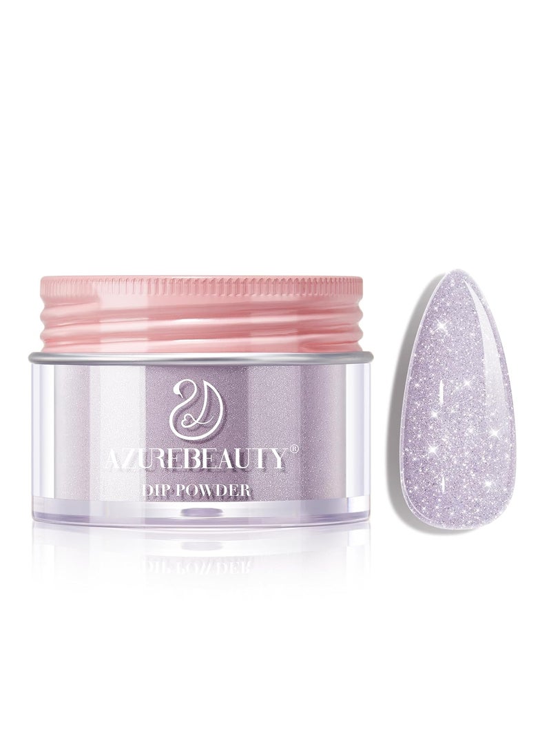 AZUREBEAUTY Glitter Light Purple Nail Dip Powder Colors 28 g/1oz Dipping Powder 2X Shining French Art Starter Manicure Beginner DIY Salon Home Gift Long Lasting Dip Nail Powder