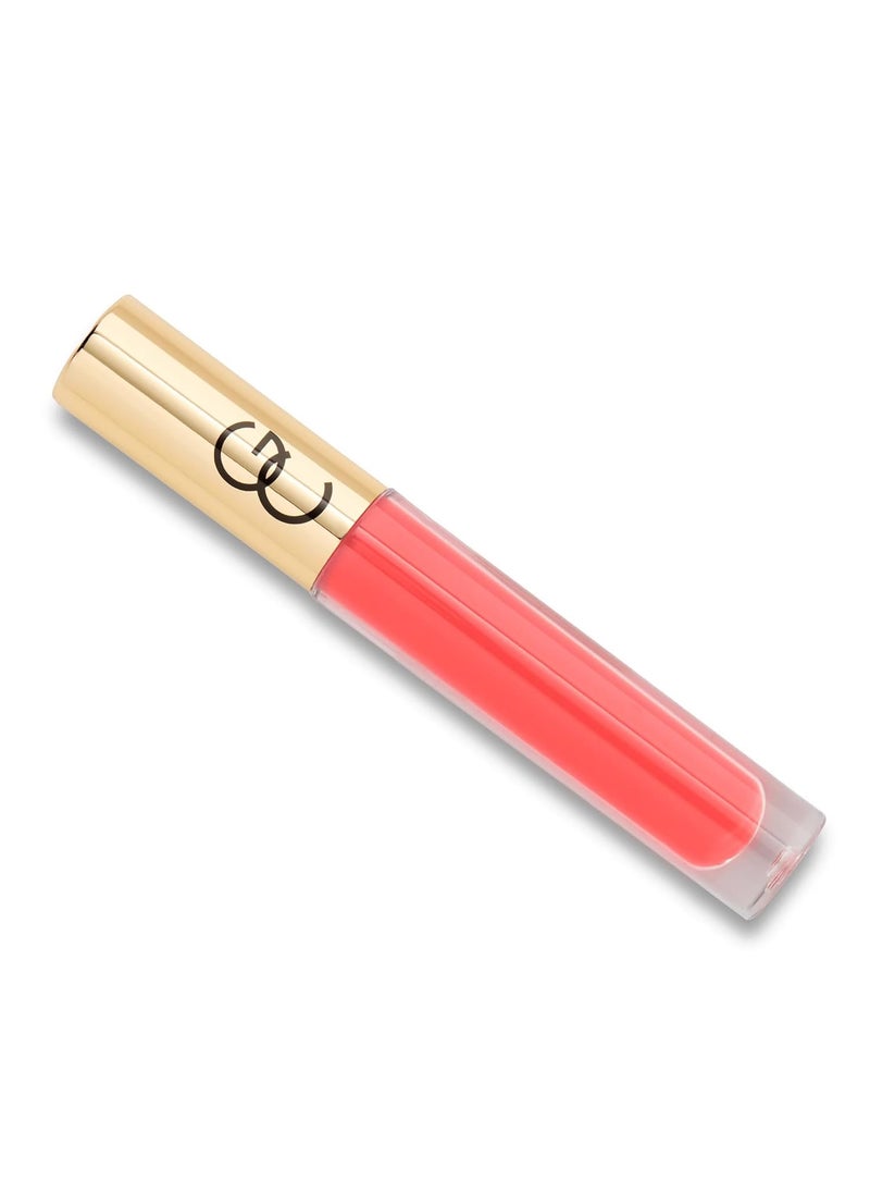 Gerard Cosmetics Supreme Lip Creme Blooming Hibiscus, Highly Pigmented, Fully Opaque, Coral Red Lip Gloss, Nourishing, Hydrating, Liquid Lipstick for Full Coverage Lip Color