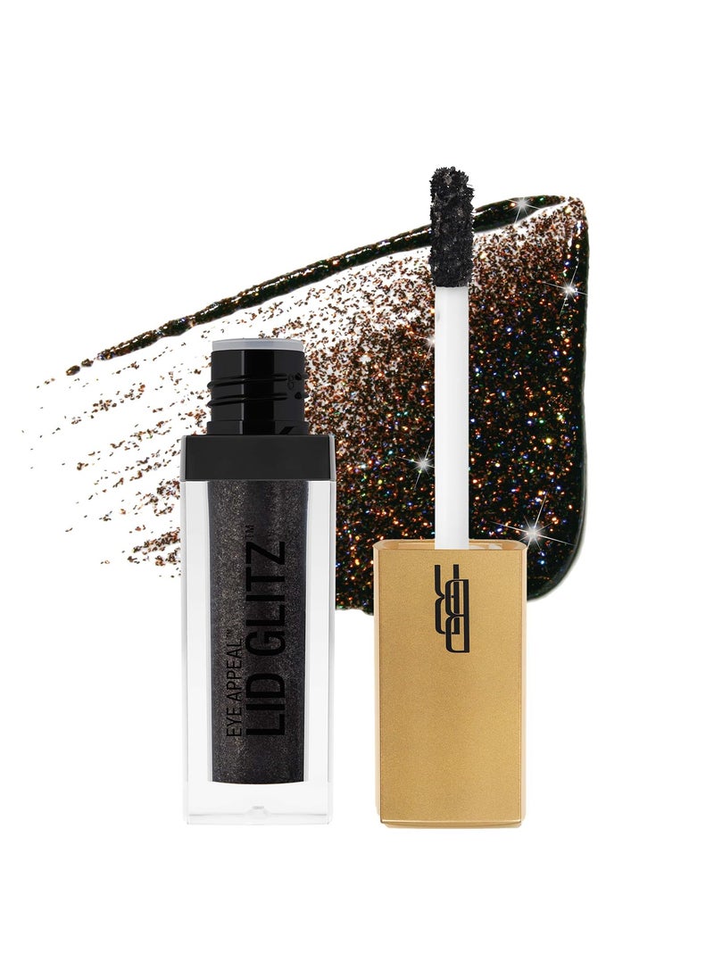 Black Radiance Eye Appeal Lid Glitz Liquid Shimmer Eyeshadow, Black Tie