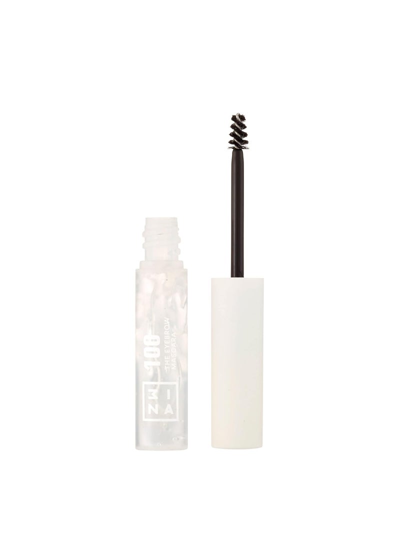 3INA MAKEUP - Vegan - Cruelty Free - The Eyebrow Mascara 100 - Transparent - Voluminizing - Fixes & Controls Brows -Non Sticky Gel Formula - Dense & Fuller Brows - Multiplier Effect - Good Adhesion