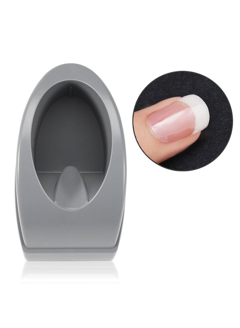 2 Colors French Dip Nail Container Smile Line Maker French Nail Art Manicure Tools(Gray)