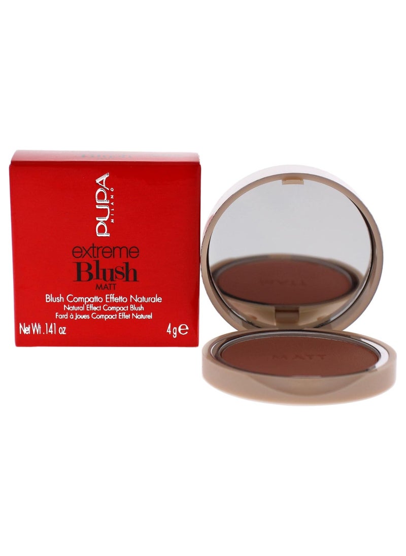 PUPA Milano Extreme Blush Matt - Lightweight - Pure Matte Color - Fresh And Natural Effect - Ultra Soft Texture Merges Perfectly With Skin - Suitable For All Skin Types - 005 Rose Brown - 0.141 Oz