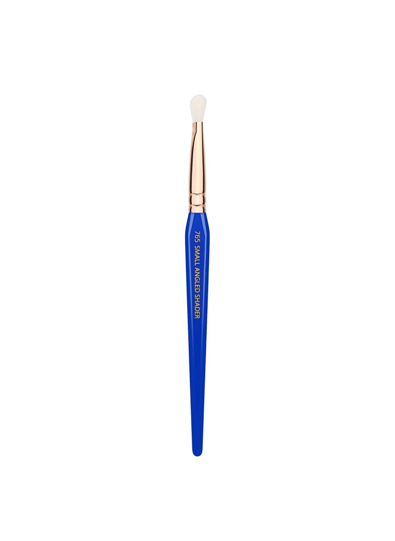 Bdellium Tools Professional Makeup Brush - Golden Triangle 765 Small Angled Shader - With All Vegan and Soft Synthetic Fibers, For Flawless, Professional Eye Shadow Application (Blue, 1pc)