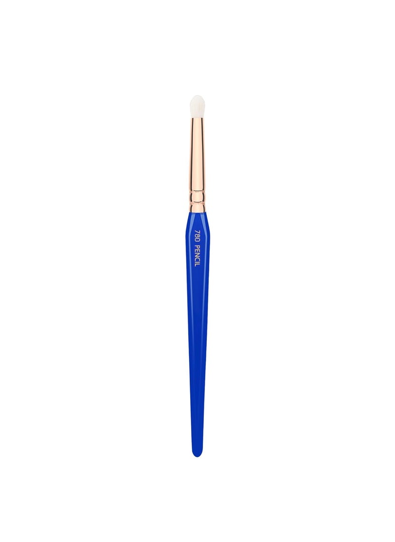 Bdellium Tools Professional Makeup Brush - Golden Triangle 780 Pencil - With All Vegan and Soft Synthetic Fibers, For Blending Eye Makeup (Blue, 1pc)