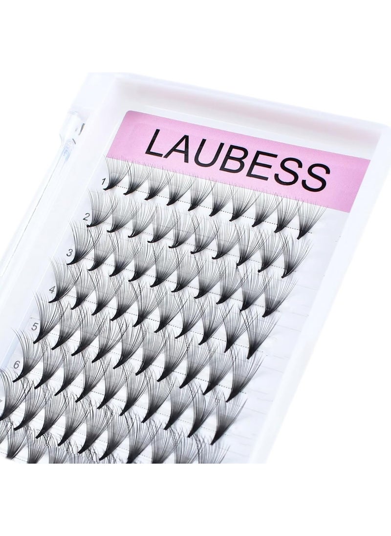 Premade Fans Eyelash Extensions 20D Mixed Tray Pointed Base Premade Lash Extensions Fans Middle Stem Premade Lash Fan Synthetic Mink Volume Lash Extensions (20D-0.07C-12-18mm)