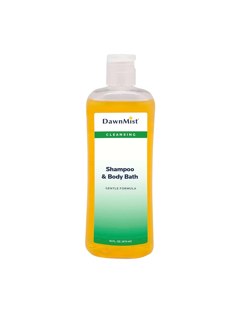 Dukal Dawn Mist Shampoo & Body Bath with Dispensing Cap, 16 oz. Bottle (Pack of 12)