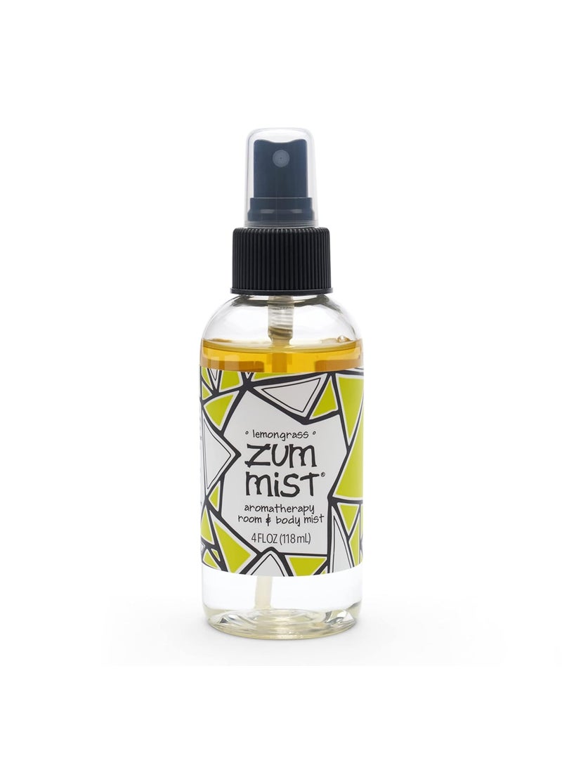 Zum Indigo Wild Mist Room & Body Spray - Aromatherapy Essential Oil Spray - Natural Body Mist & Room Spray - Lemongrass Scent - 4 fl oz