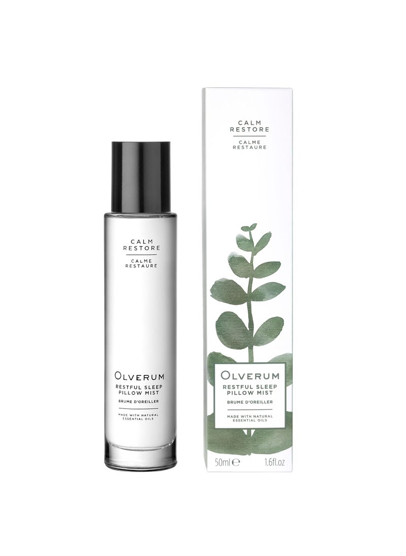 OLVERUM - Restful Sleep Natural Pillow Mist | Soothing Diffuser Mist, Vegan, Cruelty-Free, Clean Beauty (1.6 fl oz | 50 ml)