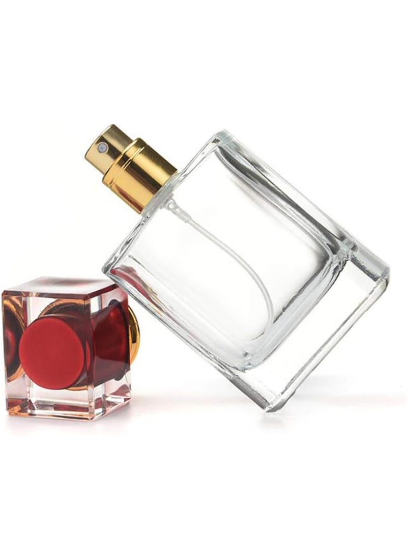 1 PCS 50ML Upscale Clear Glass Empty Refillable Travel Packing Perfume Bottle Elite Fluid Essential Oil Dropper Bottle Vial Pot Jar Container