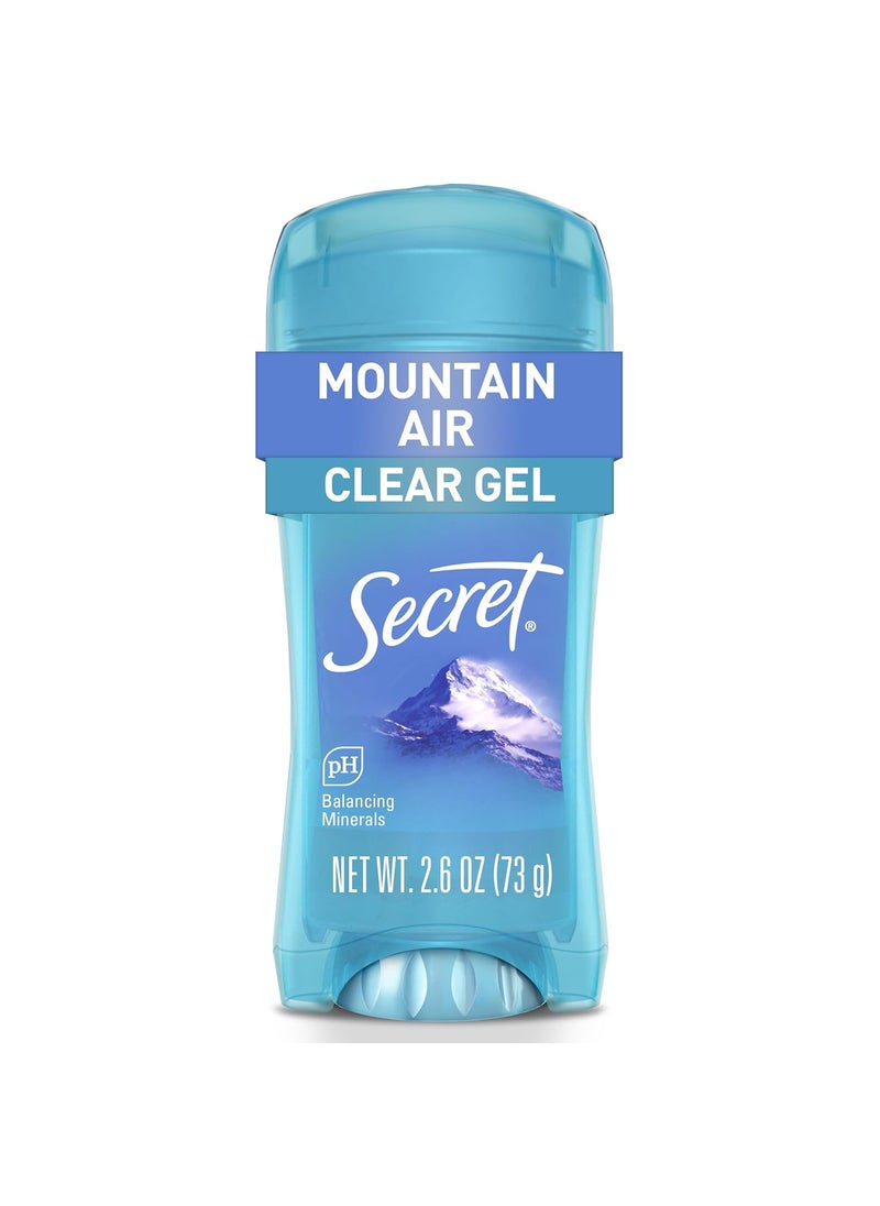 Secret Fresh Antiperspirant Deodorant for Women, 72hr Breathable Sweat & Odor Protection, Instant Freshness & Gentle, PH Balancing Minerals, Clear Gel, Mountain Air Scent, 2.6 oz