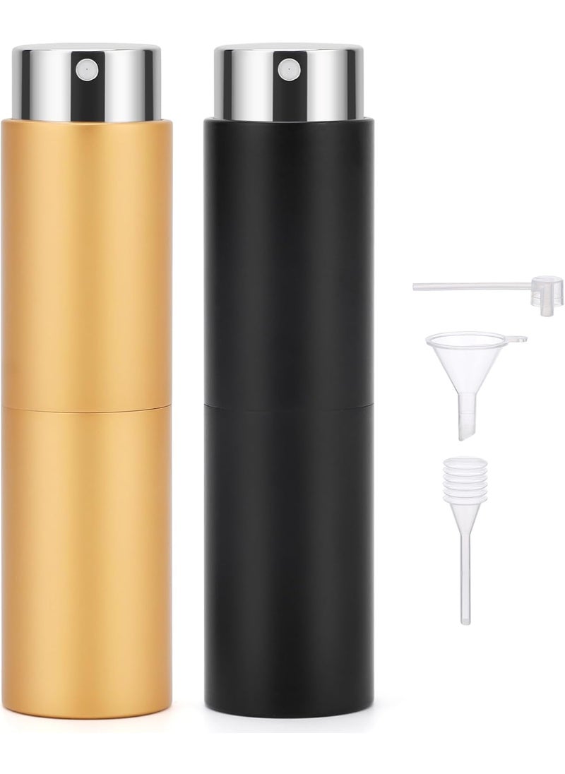 Segbeauty 2pcs Perfume Atomizer Bottles, 20ml Portable Mini Perfume Refillable Bottle, Travel Spray Bottles Cologne Dispenser Pocket Perfume Sprayer Travel Must Haves Toiletries Dispensing Bottle