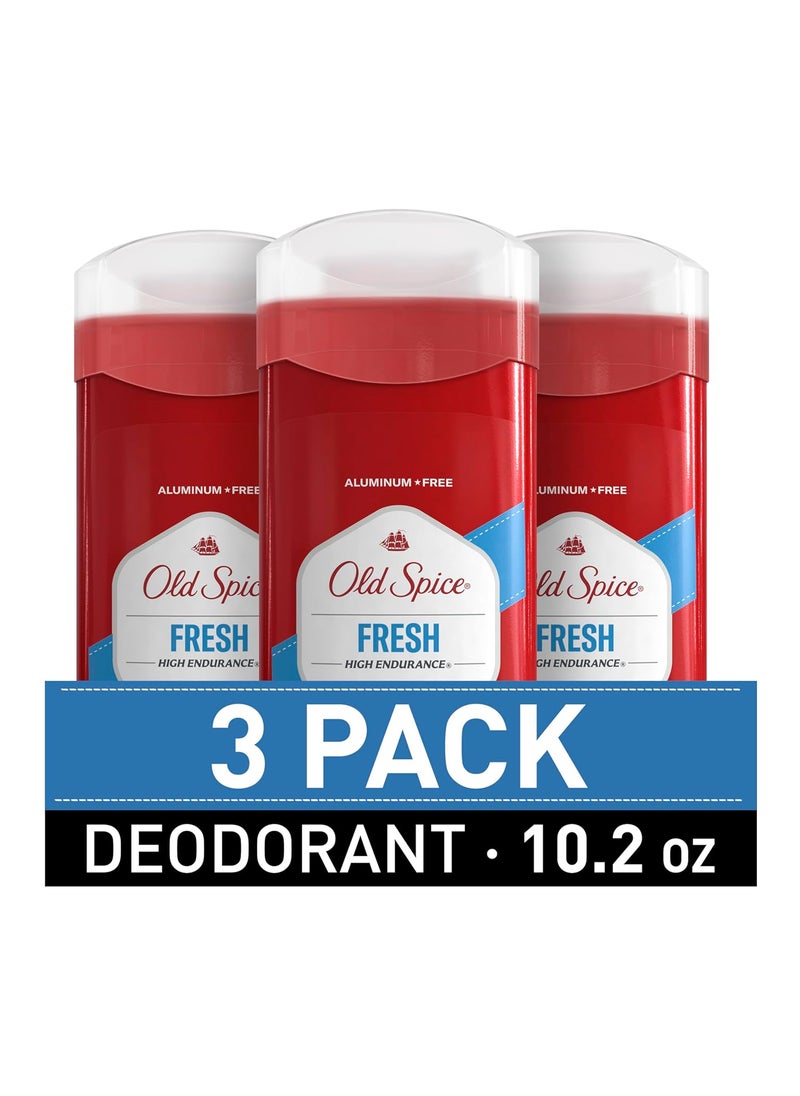 Old Spice Aluminum Free Deodorant for Men, 24/7 Freshness & Lasting Legendary Fragnance, 24/7 Sweat & Odor Protection, High Endurance, Fresh Scent, 3.4 oz (Pack of 3)