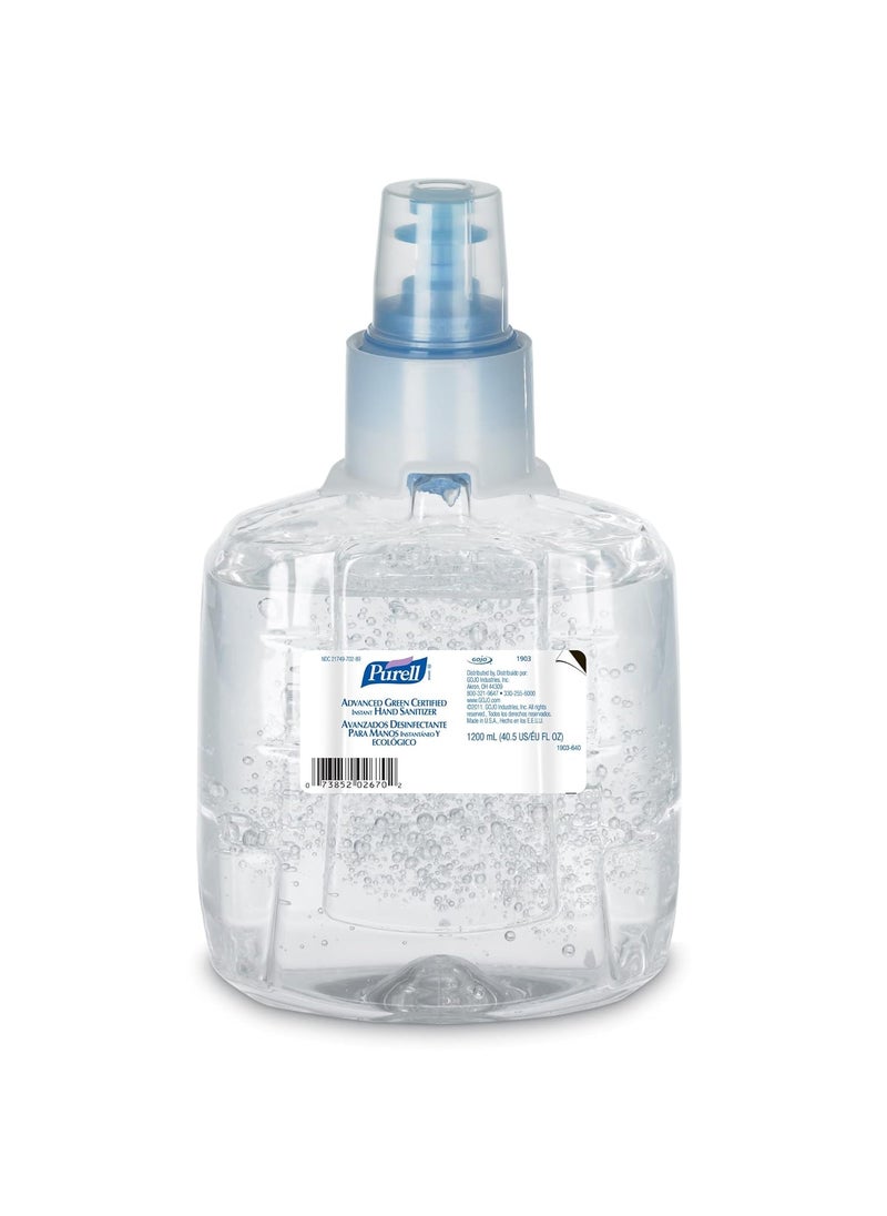 Gojo PURELL 1903-02 LTX Refill, Advanced Green Certified Hand Sanitizer (1200 mL) - 2 Pack