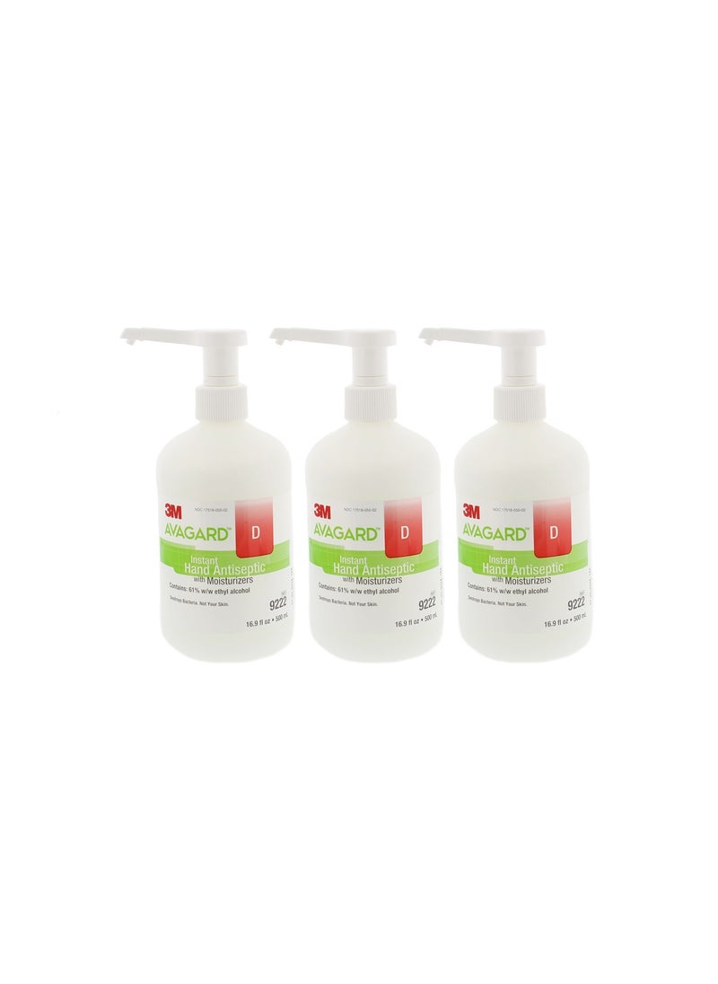 3m Healthcare Sanitizer Hand Gel Avagard D with Moisturizer, 16.9 Oz ,(3 PACK) (3)