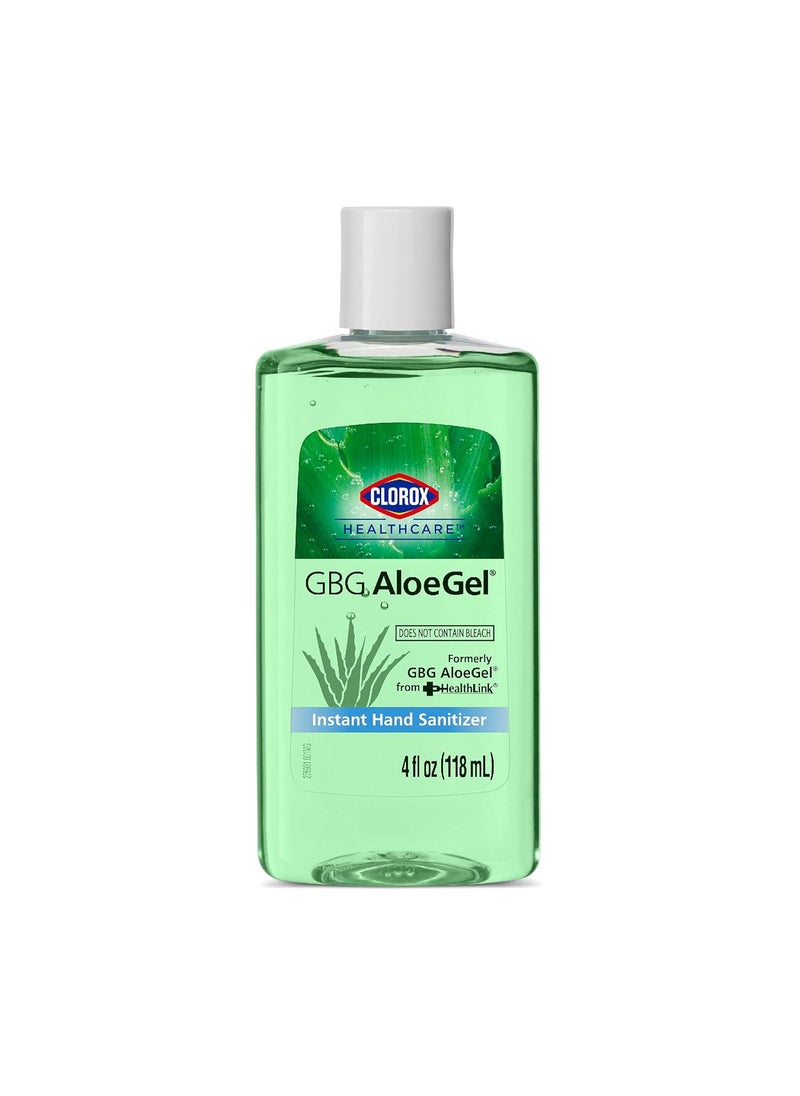 Clorox Healthcare GBG AloeGel Hand Sanitizer Gel 4oz (118ml) | Clorox Hand Sanitizer Gel Mini | Bleach Free Instant Travel Size Hand Sanitizer Gel (1 Pack)