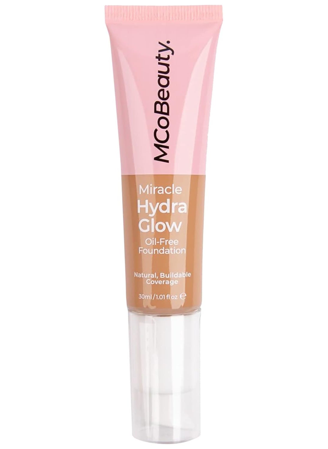 MCoBeauty Miracle Hydra Glow Oil-Free Foundation - Water-Based, Light-Medium Coverage - Features A Natural Satin Finish - Ultimate Radiant Base - With A Second-Skin Feel - Natural Tan - 1 Oz