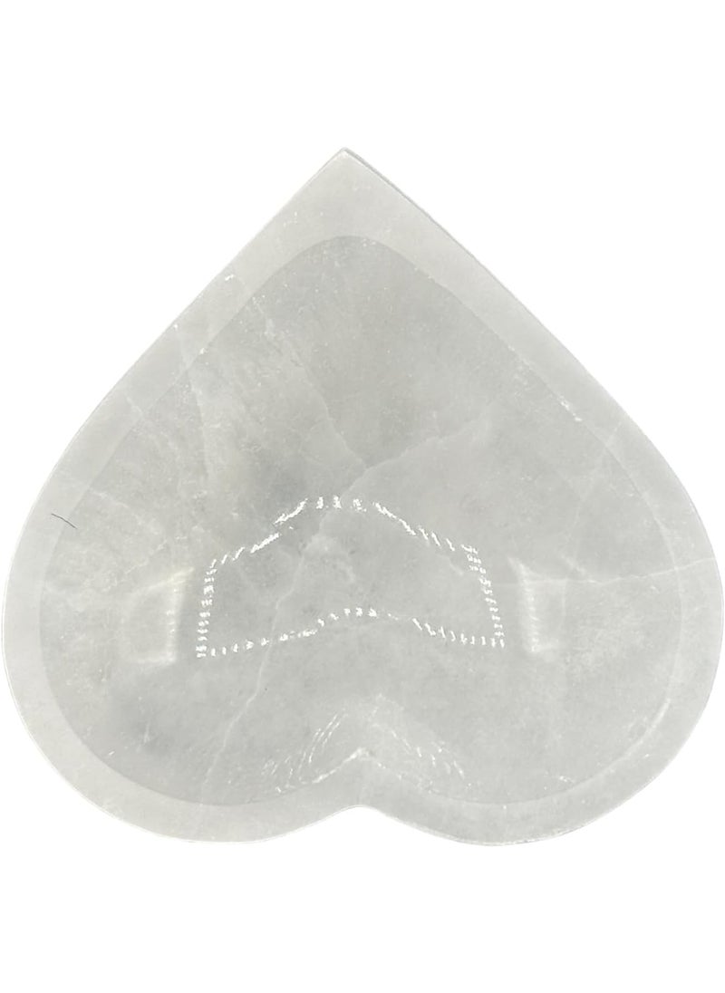 Selenite Heart Bowl - 4