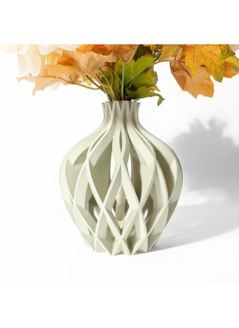 The Goby Vase by OCEAN 3D Elegant 3D Printed Decor EcoFriendly PLA Perfect for Modern Interiors Traffic White