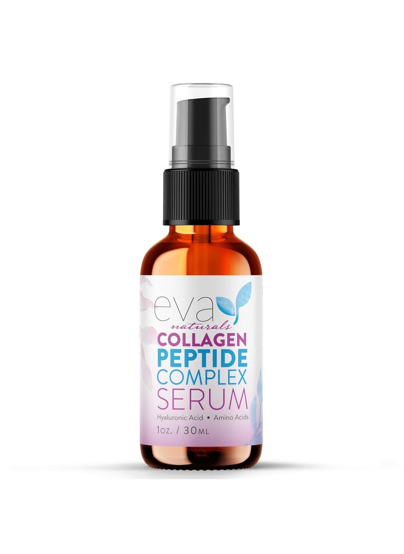 Collagen Peptide Serum - Anti Aging Collagen Serum for Face, Skin Brightening, Reduces Fine Lines & Wrinkles (1 oz)
